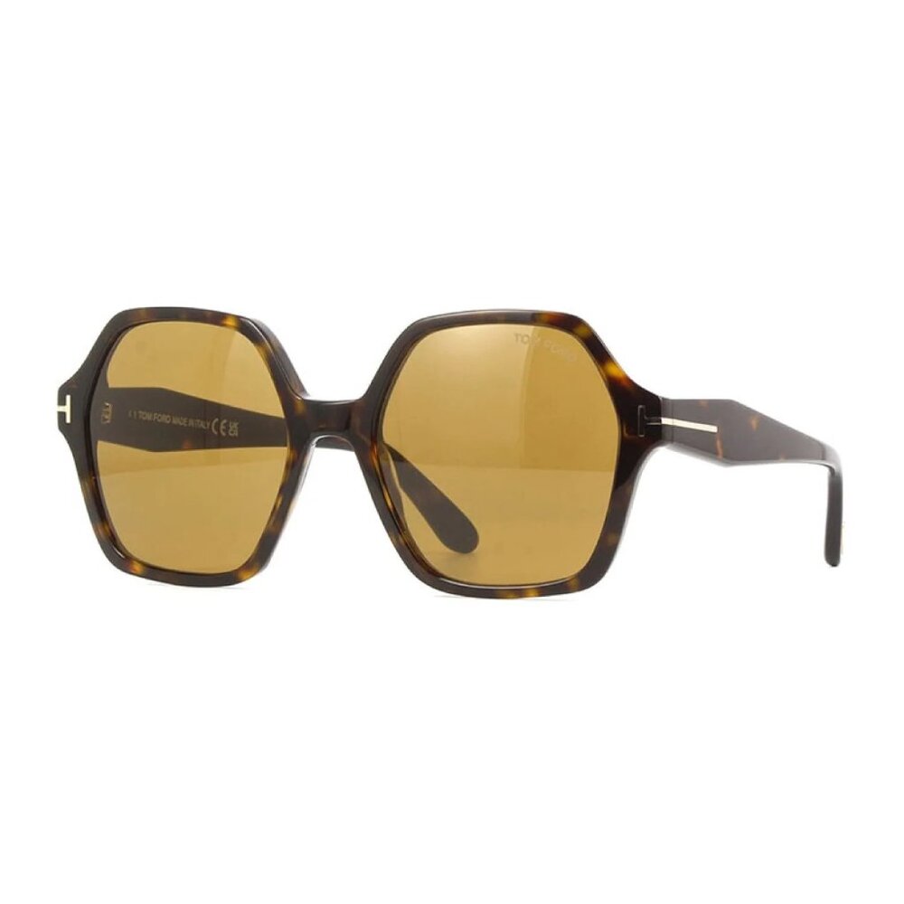 NEW TOM FORD SUNGLASSES HAVANA WOMEN GEOMETRIC EYEWEAR